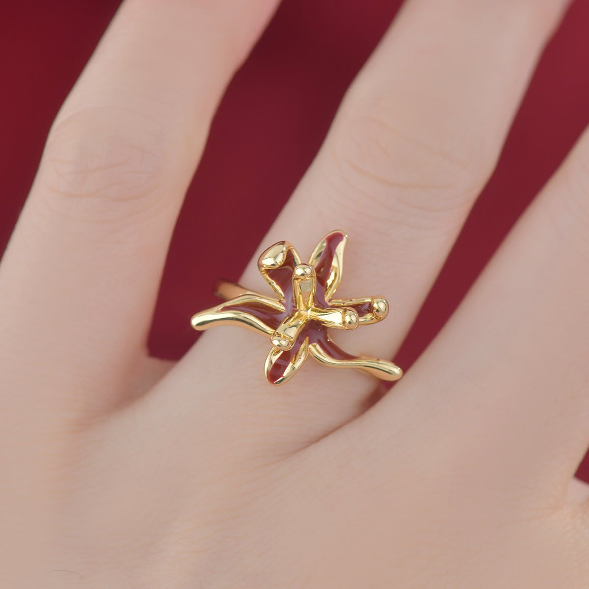 Lily of Burgundy Ring