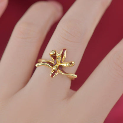 Lily of Burgundy Ring