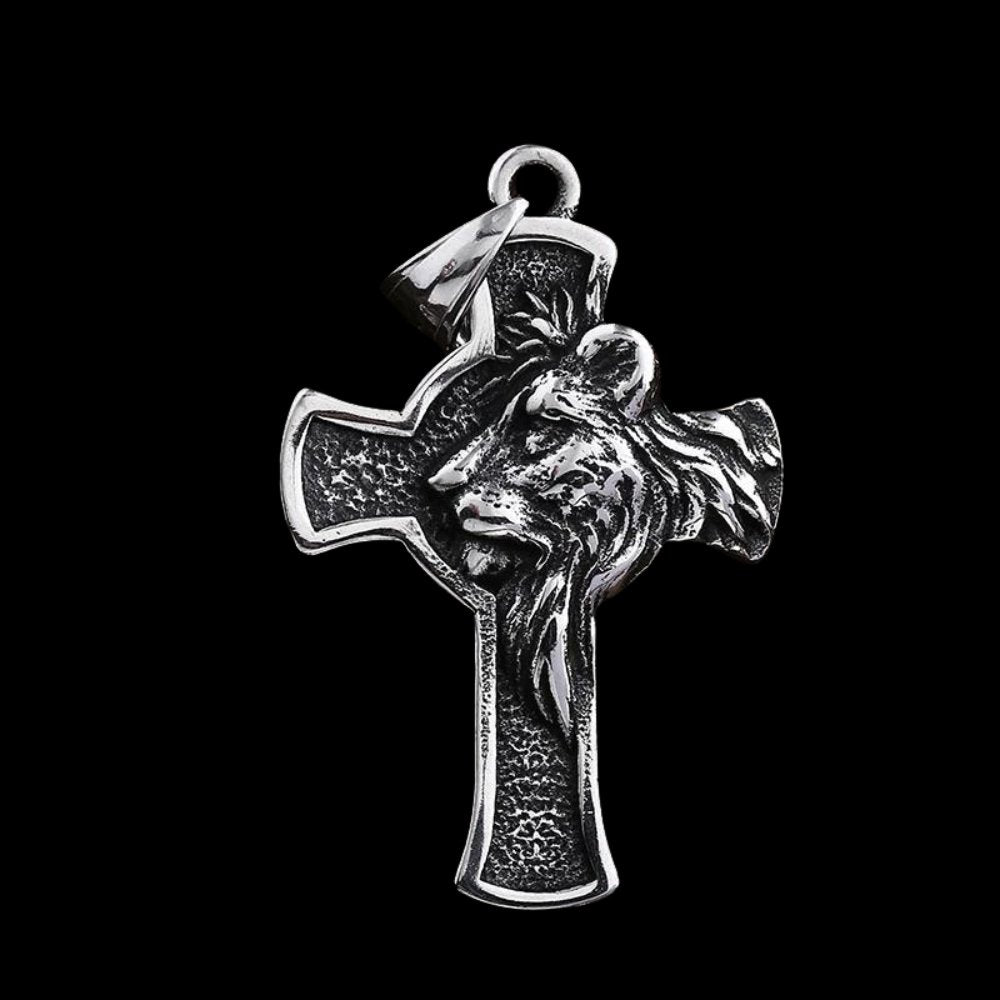 Lion Byzantine Cross Pendant