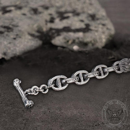 Lion Head Stainless Steel Skull Bracelet