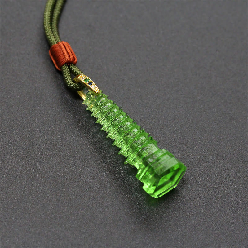Liuli Ancient Pagoda Spiritual Necklace for Wisdom