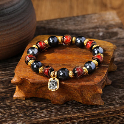 Liuli Glass Spiritual Bracelet for Luck & Wealth 12mm