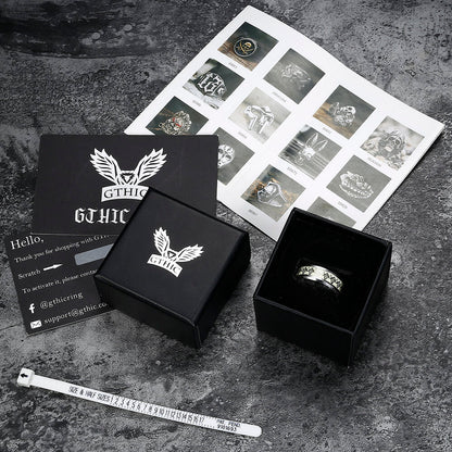 Luminous Ag Stainless Steel Masonic Ring