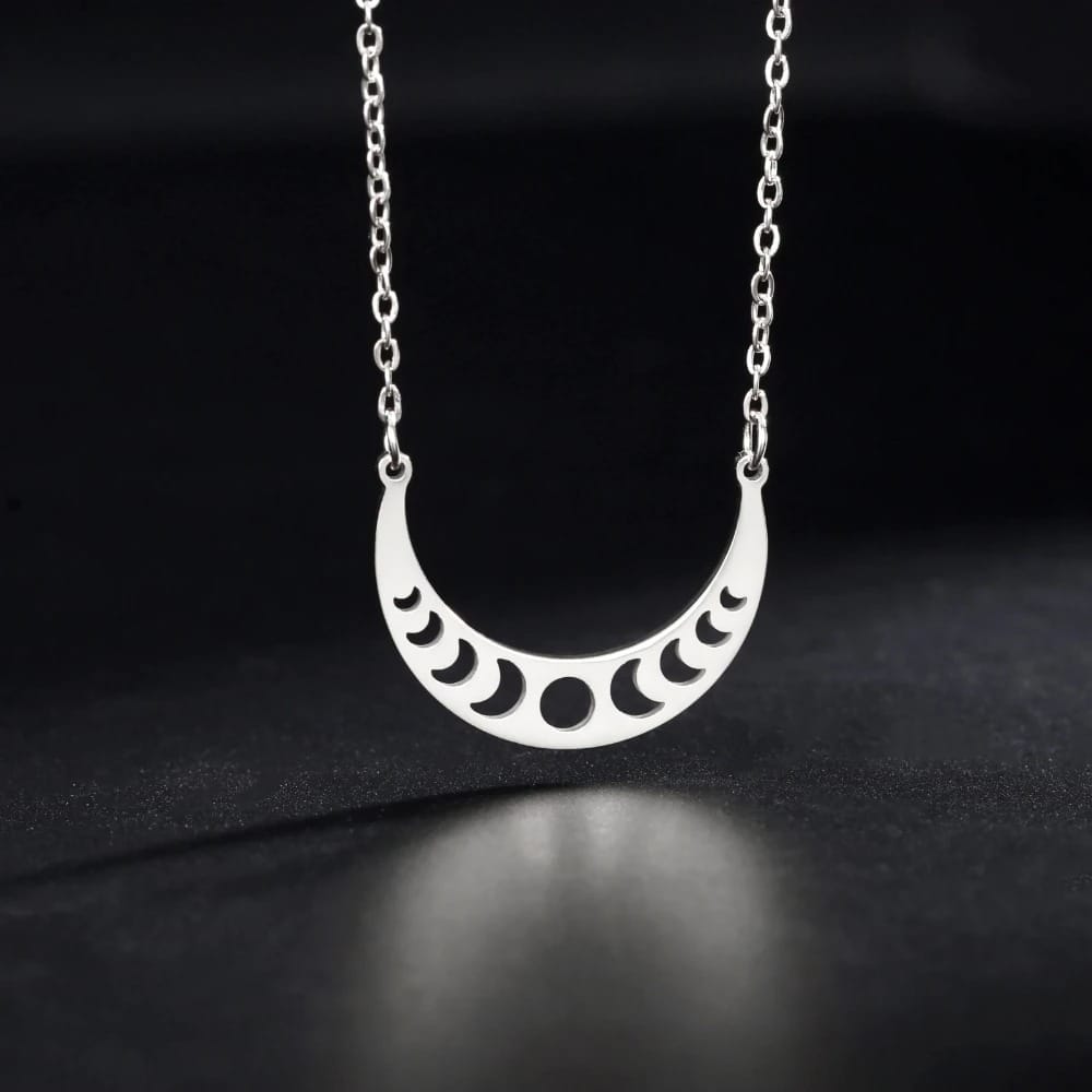 Lunar Phases Crescent Moon Necklace