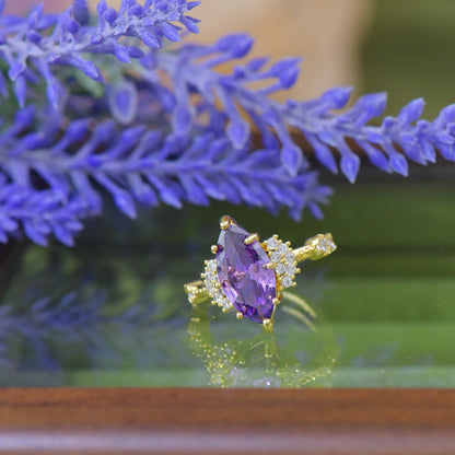 Marquise Amethyst Ring