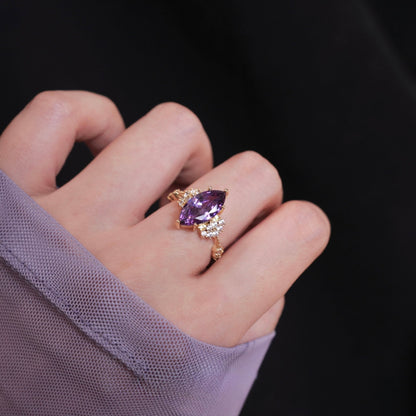 Marquise Amethyst Ring
