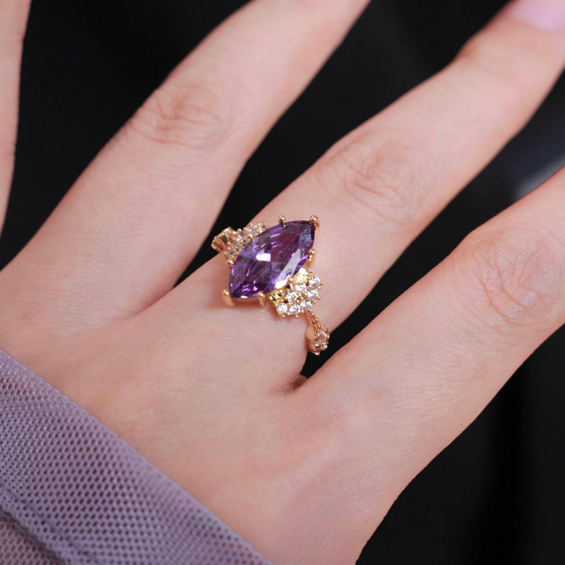 Marquise Amethyst Ring