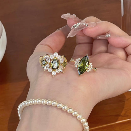 Marquise Peridot Ring