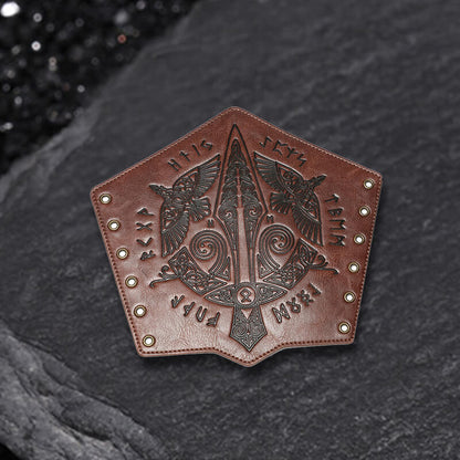 Medieval Retro Embossed Pu Leather Knight Bracers