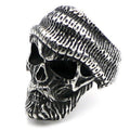 Bearded Skull Ring Wearing Hat / Uncle Styling Ring Pirate Modeling Male Ring / Cool Rings