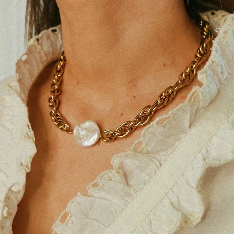 Adaiah Layered Pearl Choker