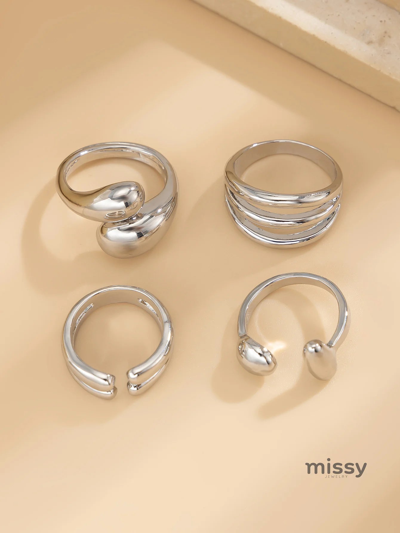 Ashlynn Geometric Ring Set