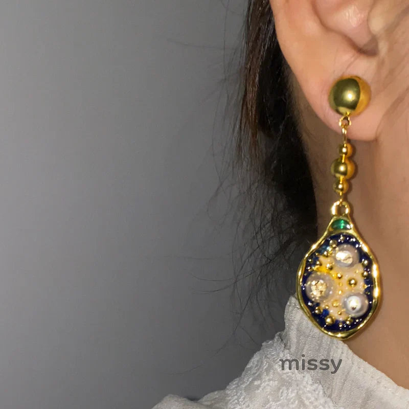 Dream Blue Chinoiserie Earrings