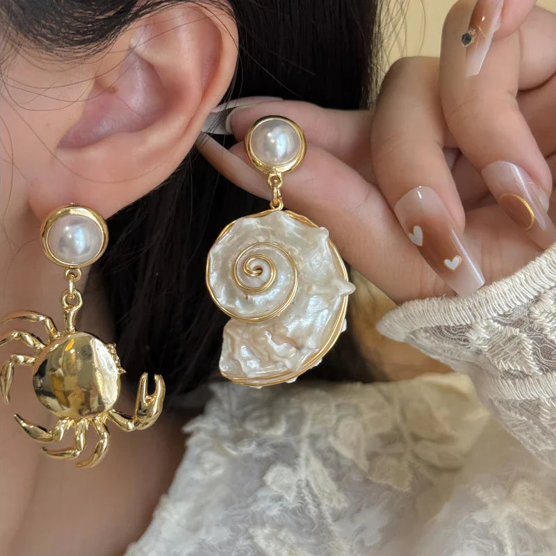 Isabella Asymmetric Ocean Earrings