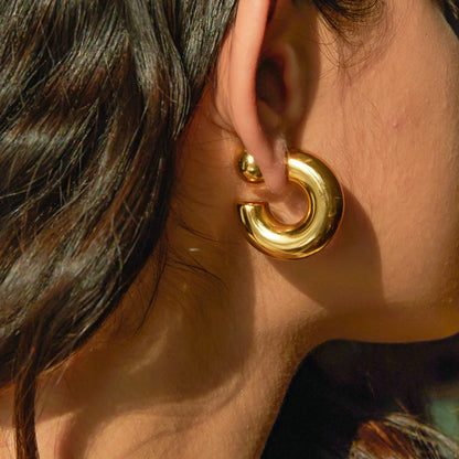 Keyara Titanium C-hoop Earrings
