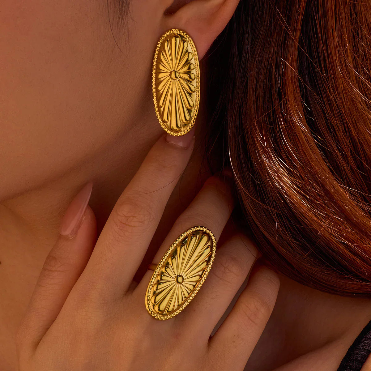 Shaniya 18k Gold Plated Hoop Earrings