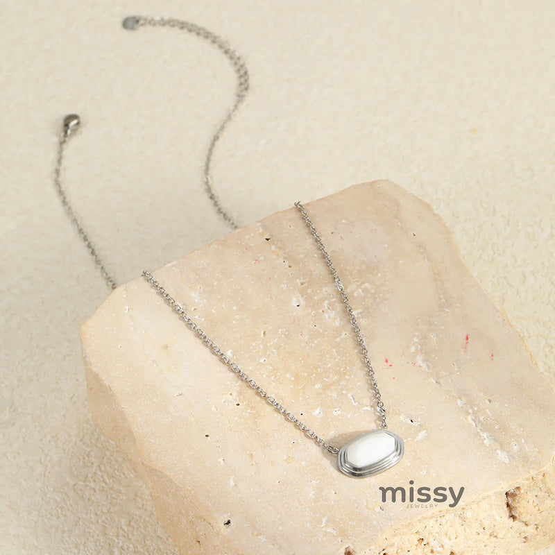 Solei Geometric Stone Necklace