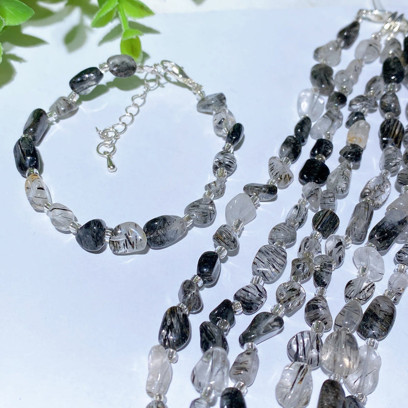 Mixed Crystal Chips Spiritual Healing Bracelet 6.3in