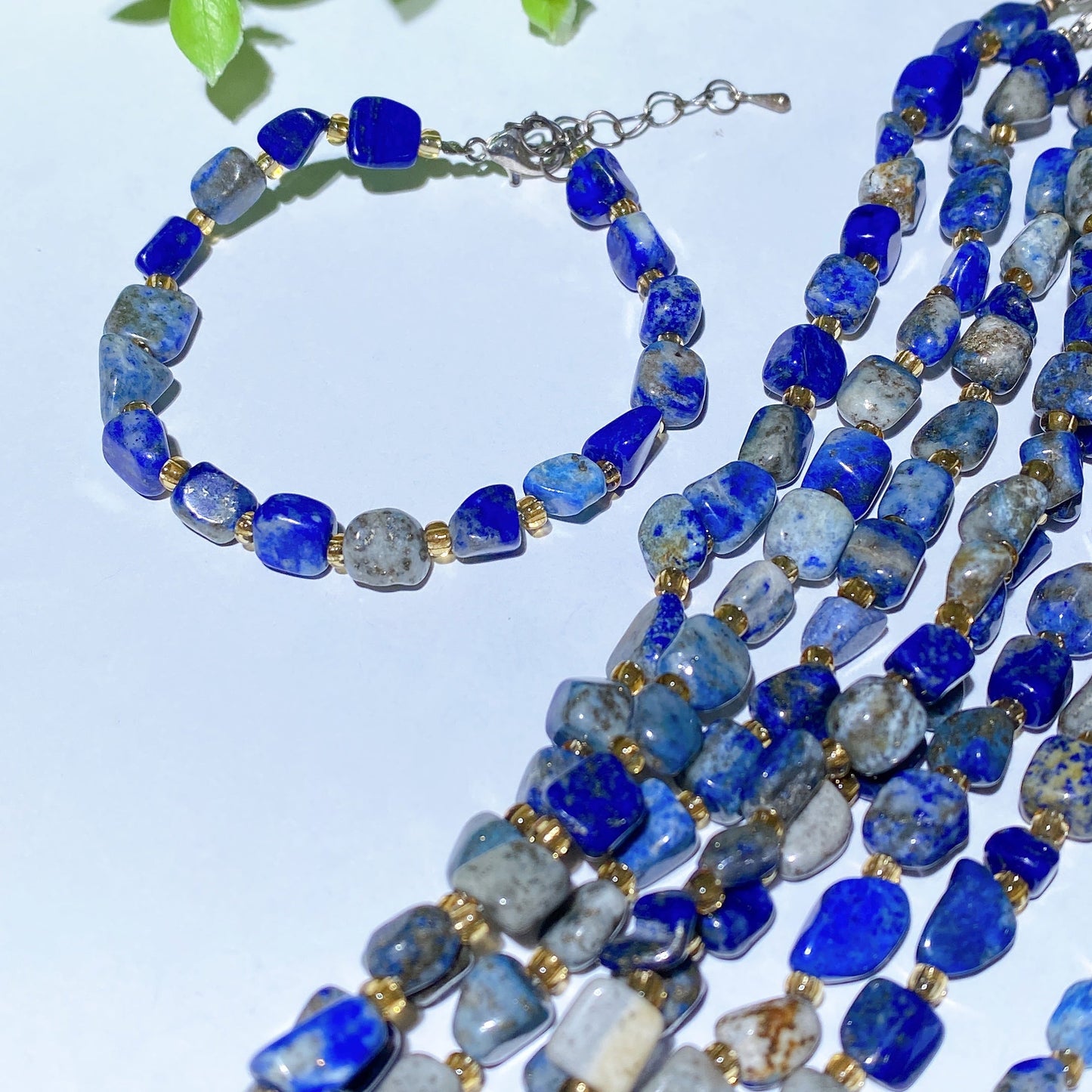 Mixed Crystal Chips Spiritual Healing Bracelet 6.3in
