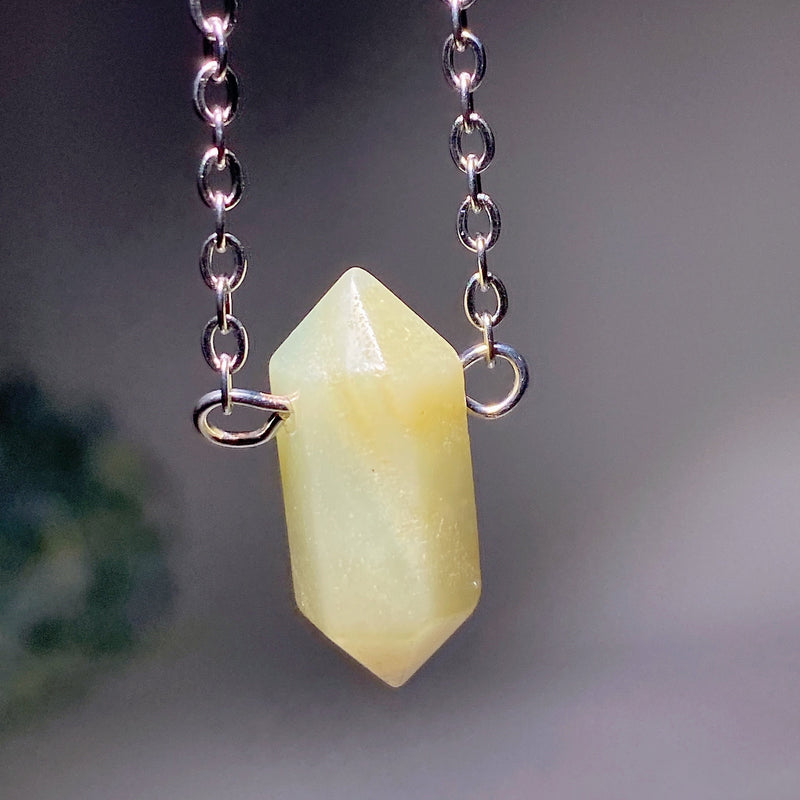 Mixed Crystal Double Terminated Point Necklace 2cm Healing