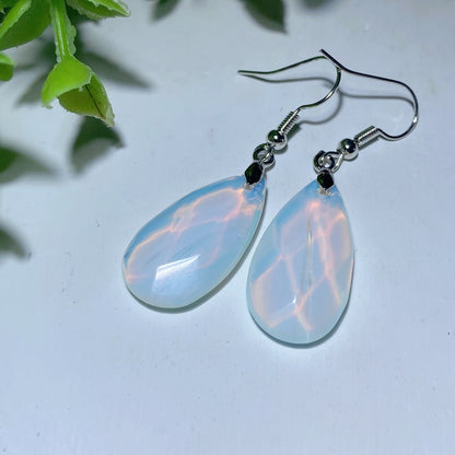 Mixed Crystal Faceted Spiritual Earrings 1 Inch Balance