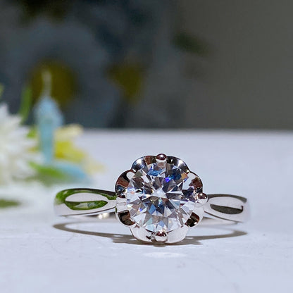 Moissanite Healing Ring With 1.0 or 2.0 Oct Size | Spiritual Rings