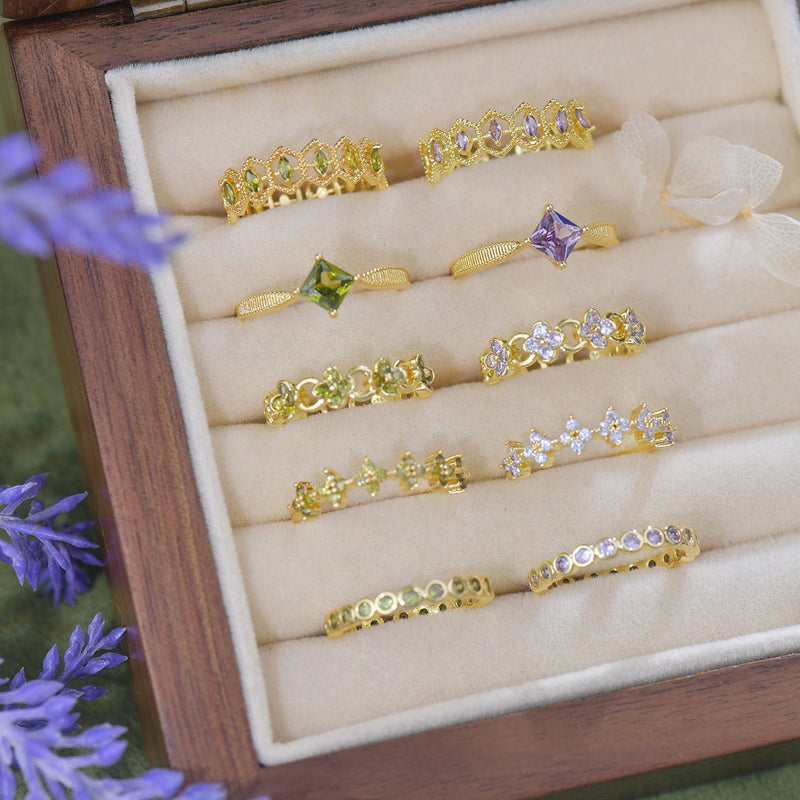 Moonlit Blossom Link Ring