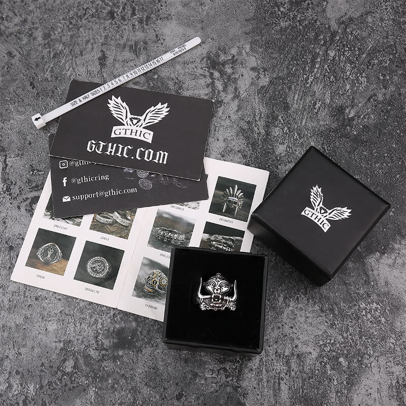 Mot��rhead Stainless Steel Warpig Finger Ring