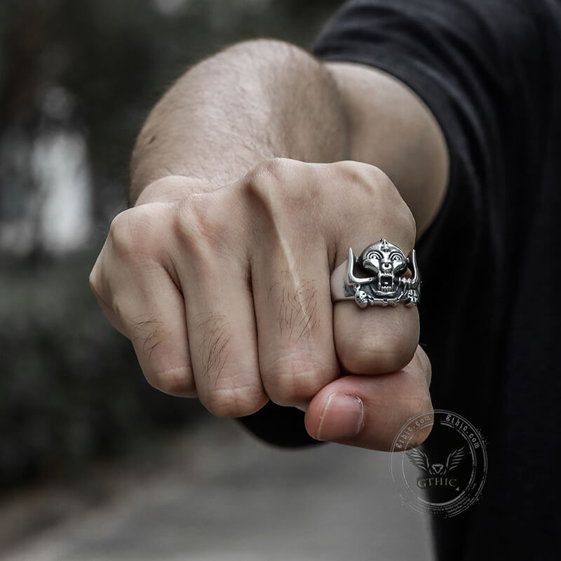 Mot��rhead Stainless Steel Warpig Finger Ring