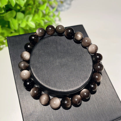 Multi-gemstone Obsidian Bracelet 5-11mm for Healing & Protection