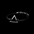 Multi Layer Leather Triangle Bracelet