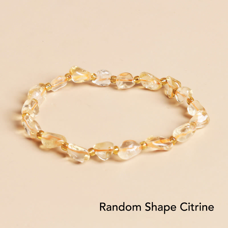 Natural Irregular Shape Crystal Bracelet for Meditation and Balance