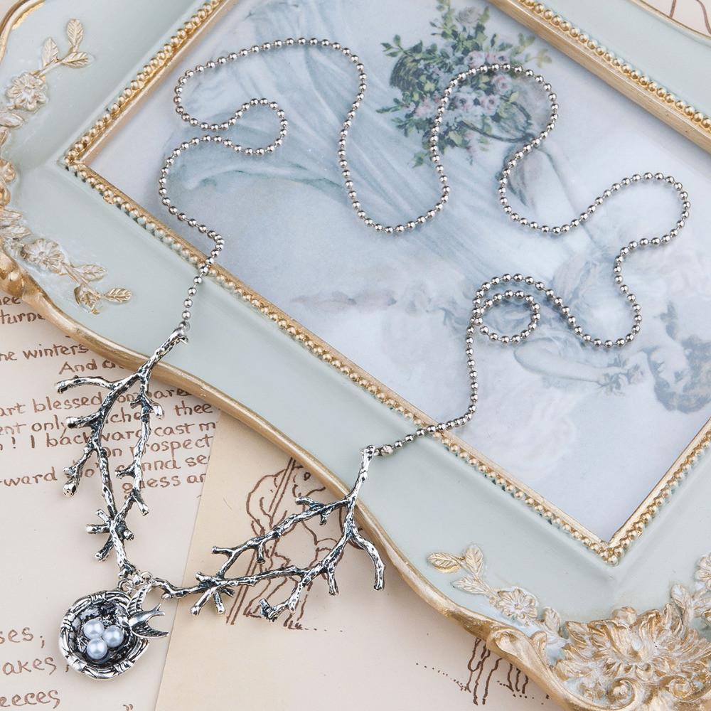 Bird's Nest & Tree Branch Necklace