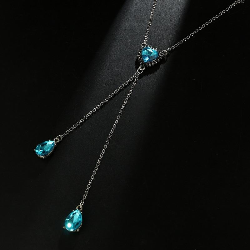 Blue Heart Goddess Necklace