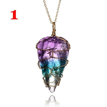 Colorful Rainbow Stone Necklace