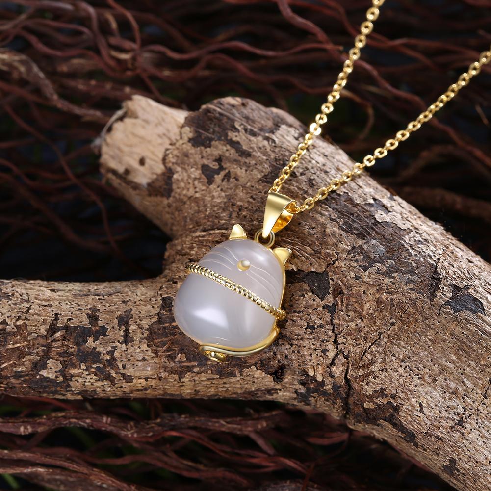 Exquisite Cat Sterling Silver Necklace