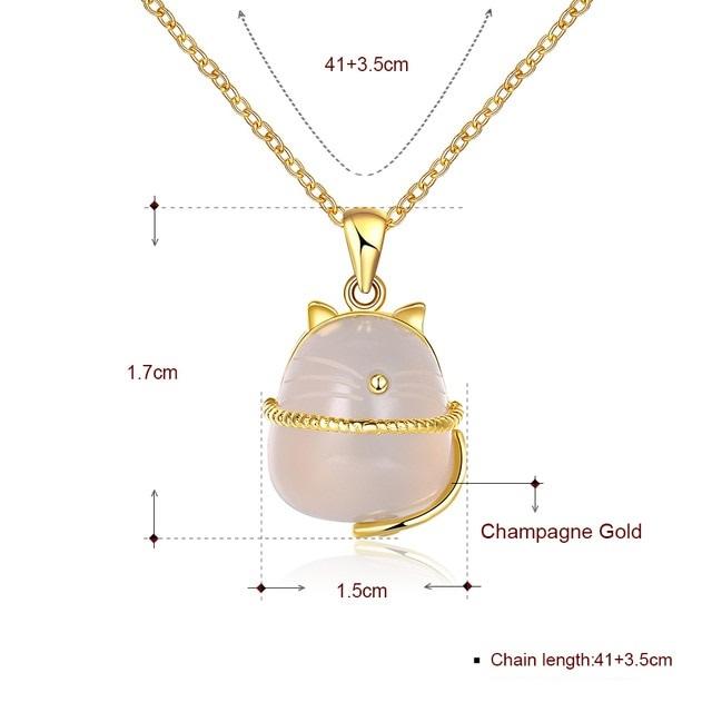 Exquisite Cat Sterling Silver Necklace