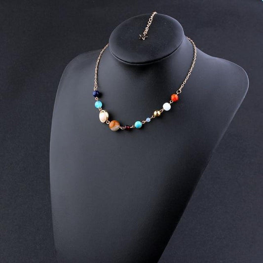 Gemstone Solar System Necklace
