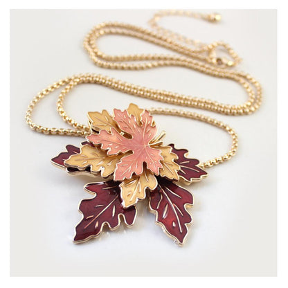 Golden Maple Leaf Necklace