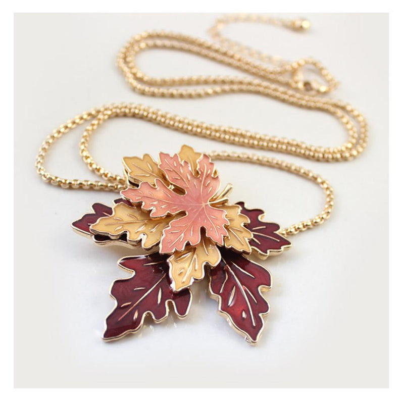 Golden Maple Leaf Necklace