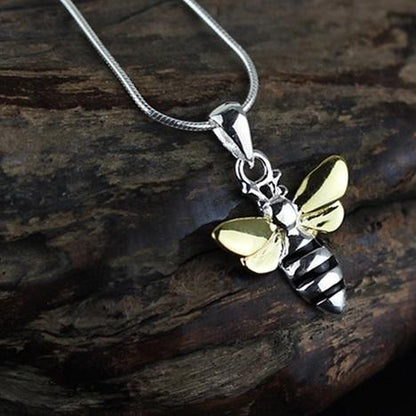 Honey Bee Sterling Silver Necklace