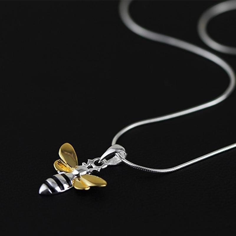 Honey Bee Sterling Silver Necklace