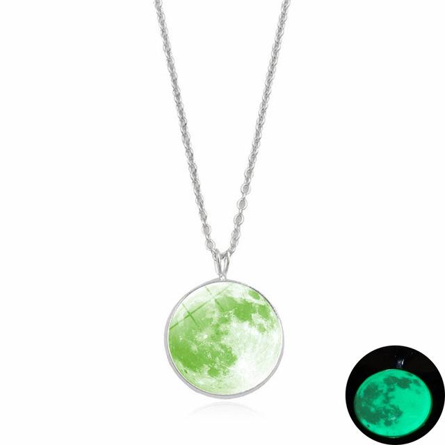 Magical Glow in the Dark Moon Necklace