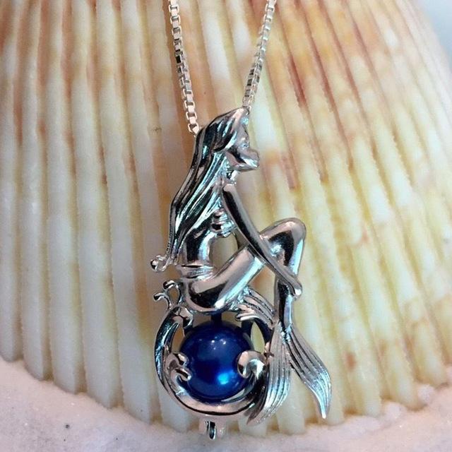 Mermaid Pearl Locket Necklace