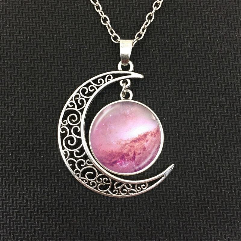 Moon Galaxy Charm Necklace