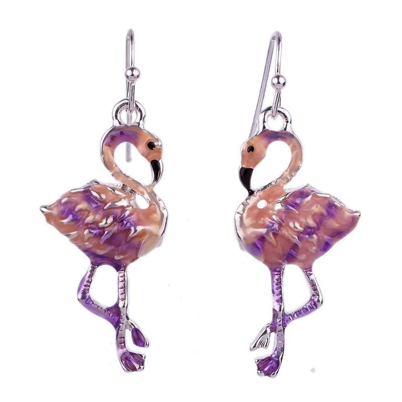 Pink Flamingos Necklace & Earrings Set