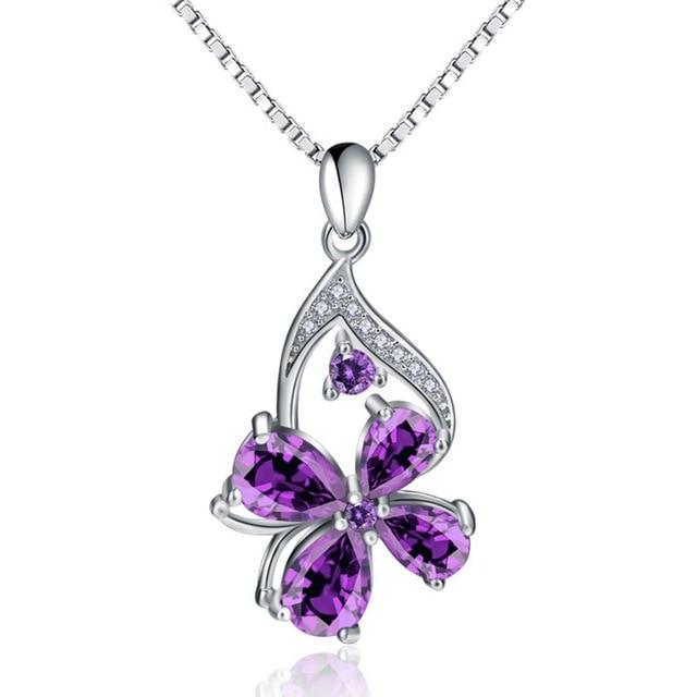 Purple Goddess Silver Necklace