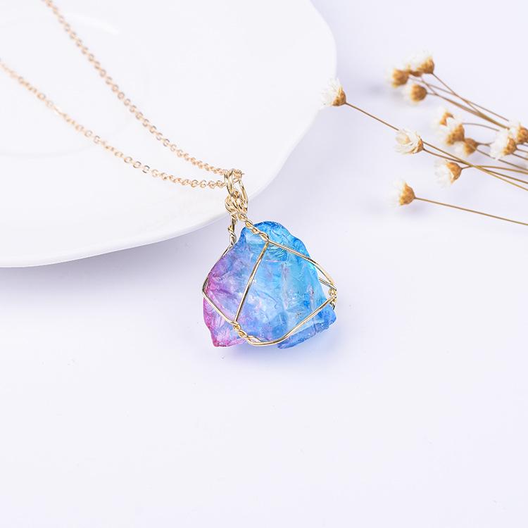 Rainbow Crystal Stone Necklace