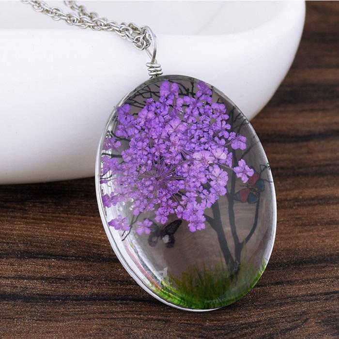Resin Wishing Tree Necklace