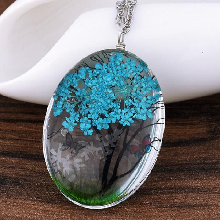 Resin Wishing Tree Necklace